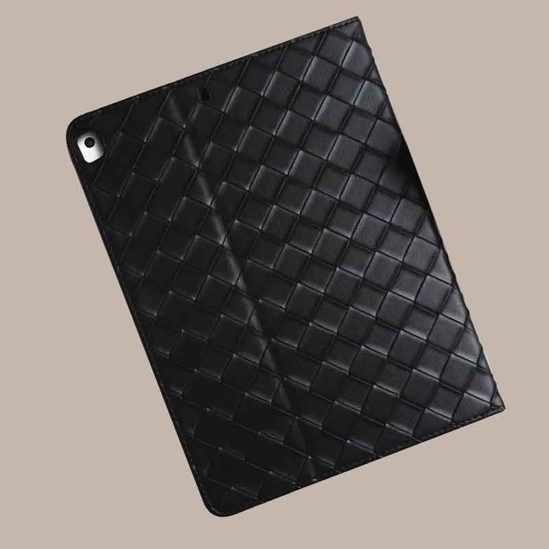 Black Weave iPad Case For for iPad 2024 A16 M4 iPad with Pencil Holder for iPad 10/9/8 10.2 M3 M2 iPad Air 4/5/6 iPad Pro M1 11/12.9 iPad Mini 5/6/7