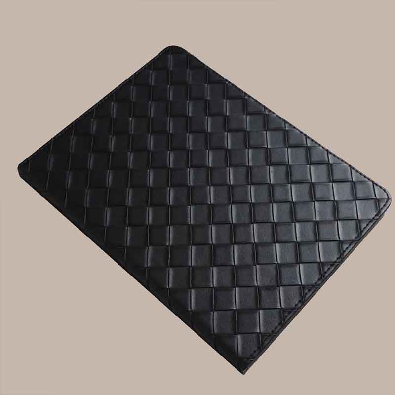 Black Weave iPad Case For for iPad 2024 A16 M4 iPad with Pencil Holder for iPad 10/9/8 10.2 M3 M2 iPad Air 4/5/6 iPad Pro M1 11/12.9 iPad Mini 5/6/7