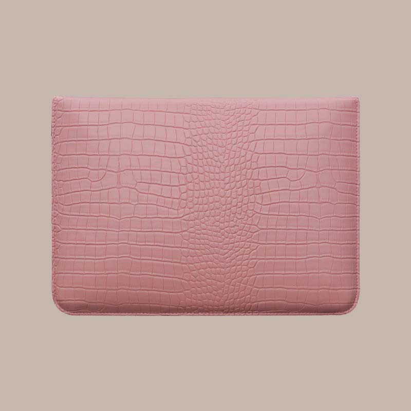 Blush Pink Crocodile Bag For Laptop Macbook Sleeve Notebook Bag Laptop Case for Air 13.3 M2 13.6 A2681 A3113 M3 A3240 M4 pro 14 14.2 A2442 A2779 A3112 Air 15 15.3 A2942 A3114 A3241 16 A2780 A2991 A3401 A3186