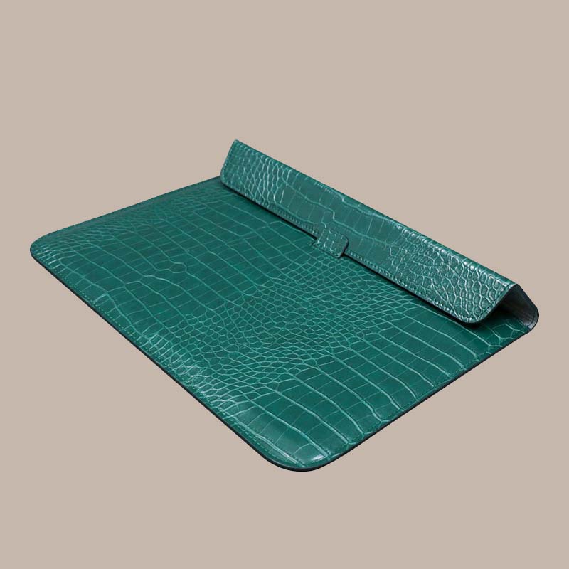 Emerald Green Crocodile Bag For Laptop Macbook Sleeve Notebook Bag Laptop Case for Air 13.3 M2 13.6 A2681 A3113 M3 A3240 M4 pro 14 14.2 A2442 A2779 A3112 Air 15 15.3 A2942 A3114 A3241 16 A2780 A2991 A3401 A3186