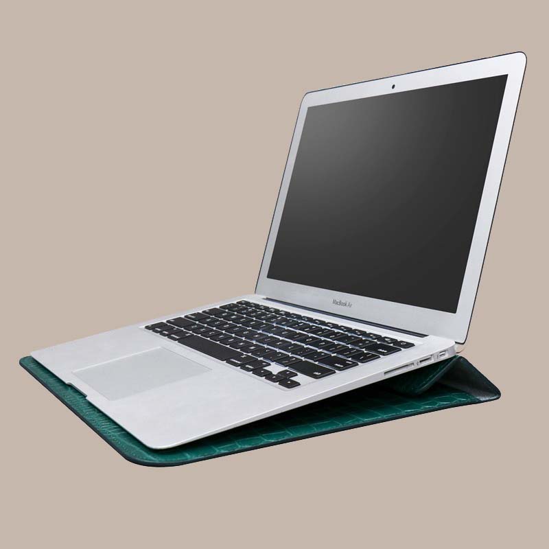 Emerald Green Crocodile Bag For Laptop Macbook Sleeve Notebook Bag Laptop Case for Air 13.3 M2 13.6 A2681 A3113 M3 A3240 M4 pro 14 14.2 A2442 A2779 A3112 Air 15 15.3 A2942 A3114 A3241 16 A2780 A2991 A3401 A3186