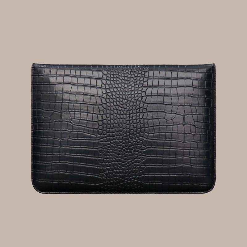 Classic Black Crocodile Bag For Laptop Macbook Sleeve Notebook Bag Laptop Case for Air 13.3 M2 13.6 A2681 A3113 M3 A3240 M4 pro 14 14.2 A2442 A2779 A3112 Air 15 15.3 A2942 A3114 A3241 16 A2780 A2991 A3401 A3186