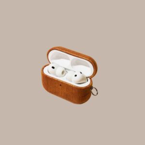 Brown Elegance Crocodile Case For Air Pods Pro